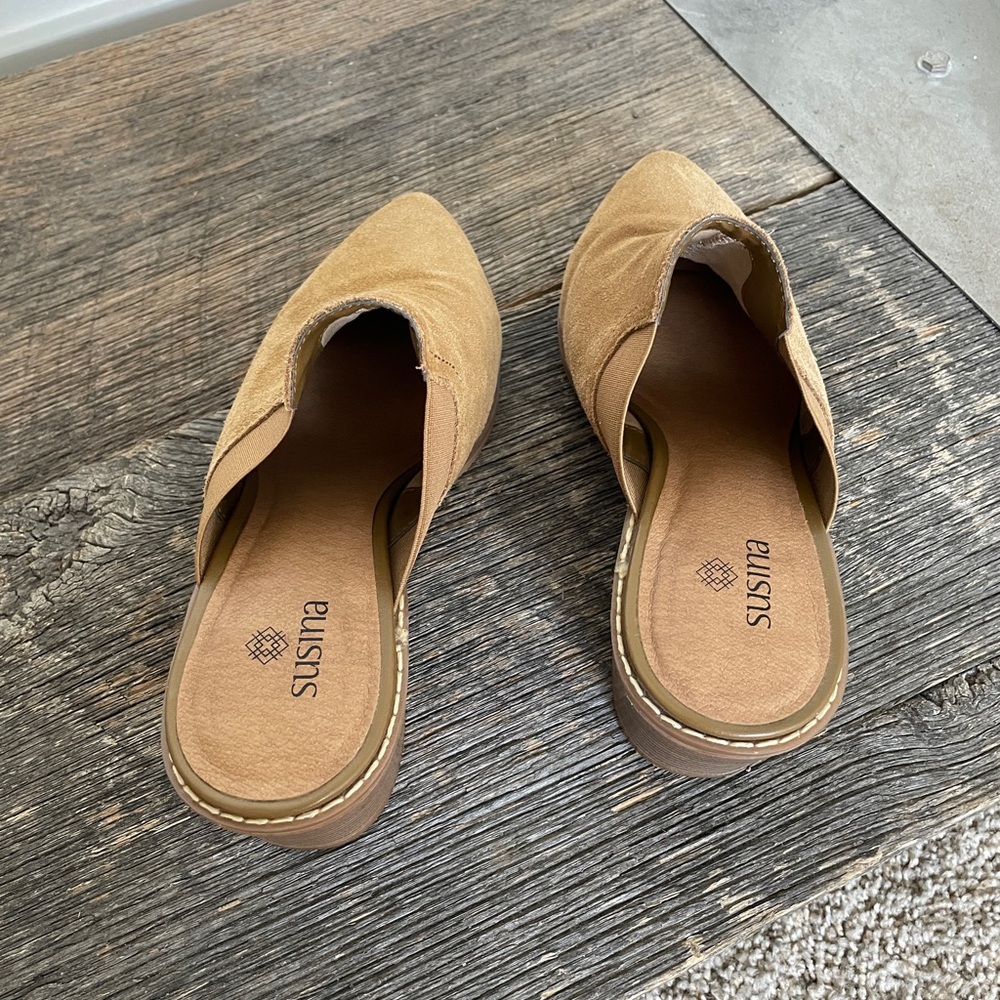 Suede leather Susina heeled mule